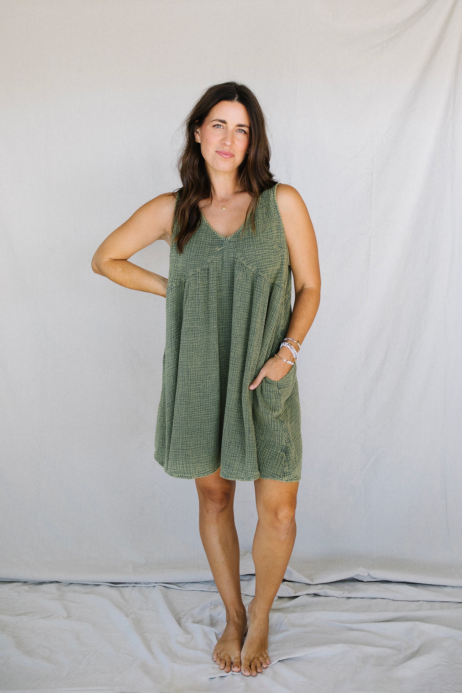 Quinn Mineral Washed Dress