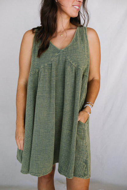 Quinn Mineral Washed Dress