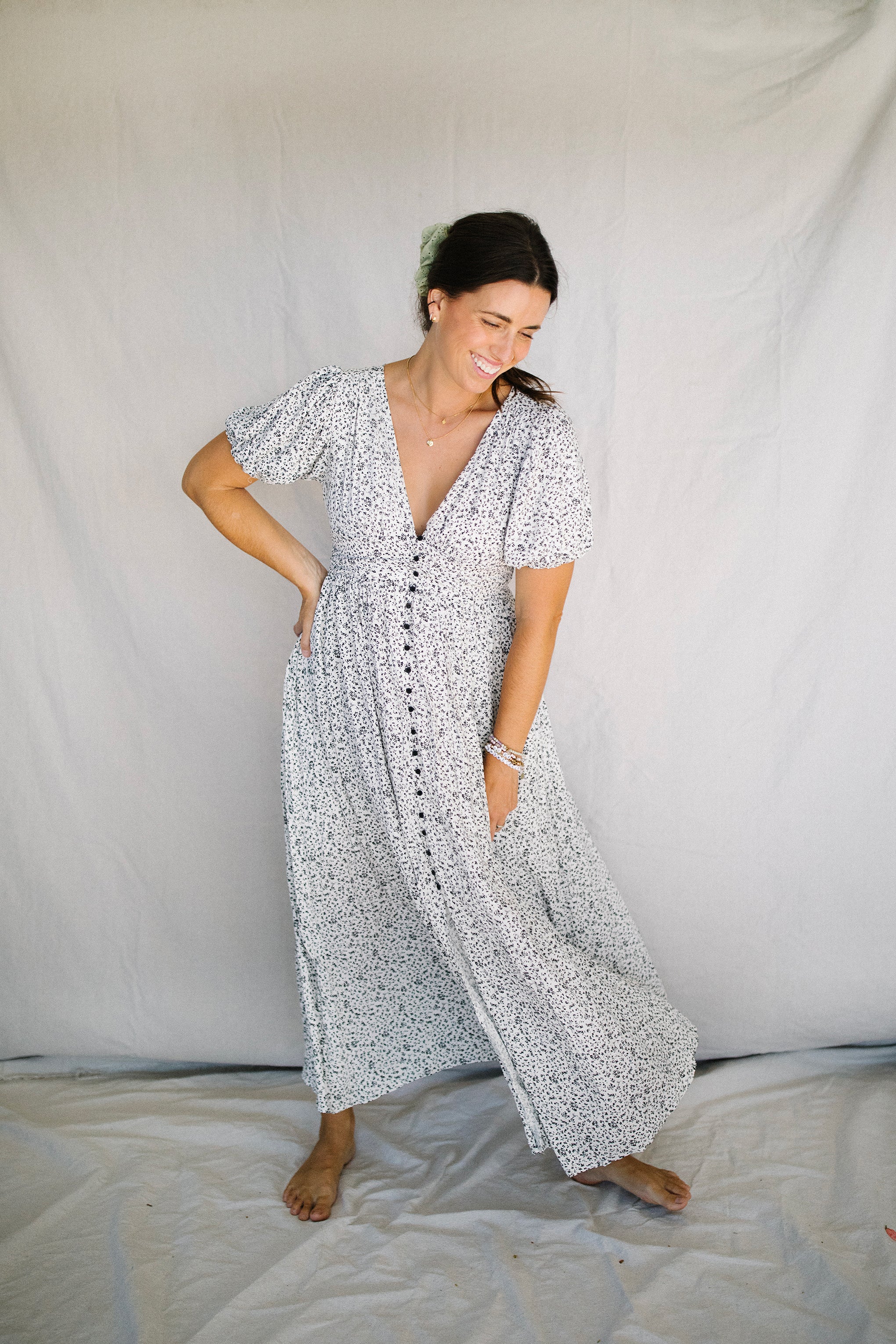 Isla Floral Button Down Maxi Dress