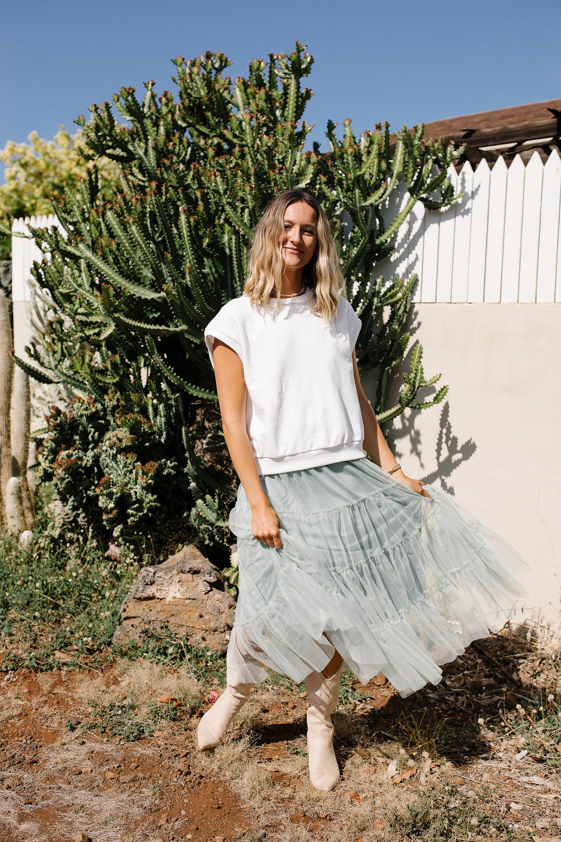 Poppy Tiered Mesh Skirt